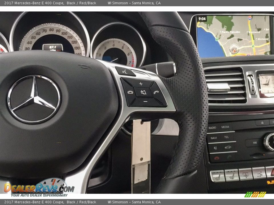 2017 Mercedes-Benz E 400 Coupe Black / Red/Black Photo #18