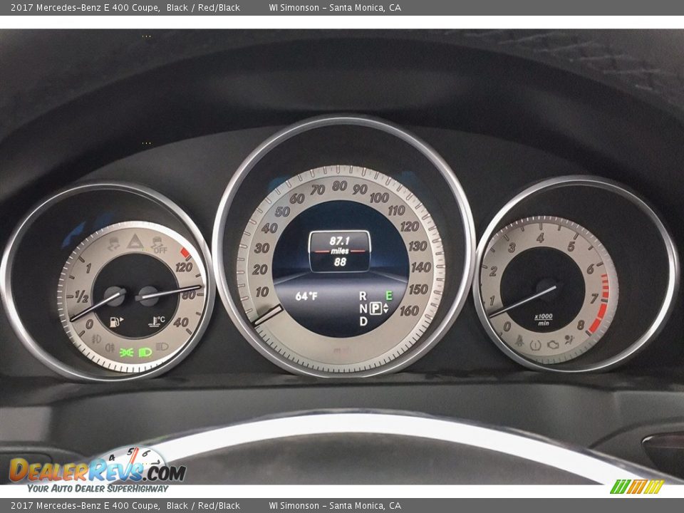 2017 Mercedes-Benz E 400 Coupe Black / Red/Black Photo #20