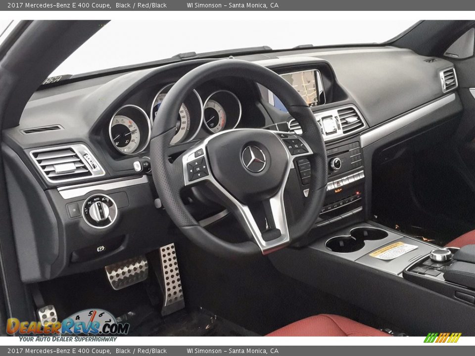 2017 Mercedes-Benz E 400 Coupe Black / Red/Black Photo #22