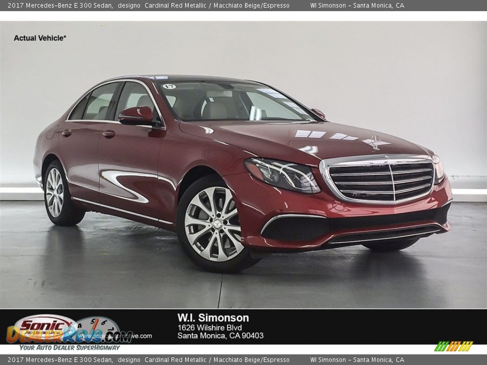2017 Mercedes-Benz E 300 Sedan designo  Cardinal Red Metallic / Macchiato Beige/Espresso Photo #1