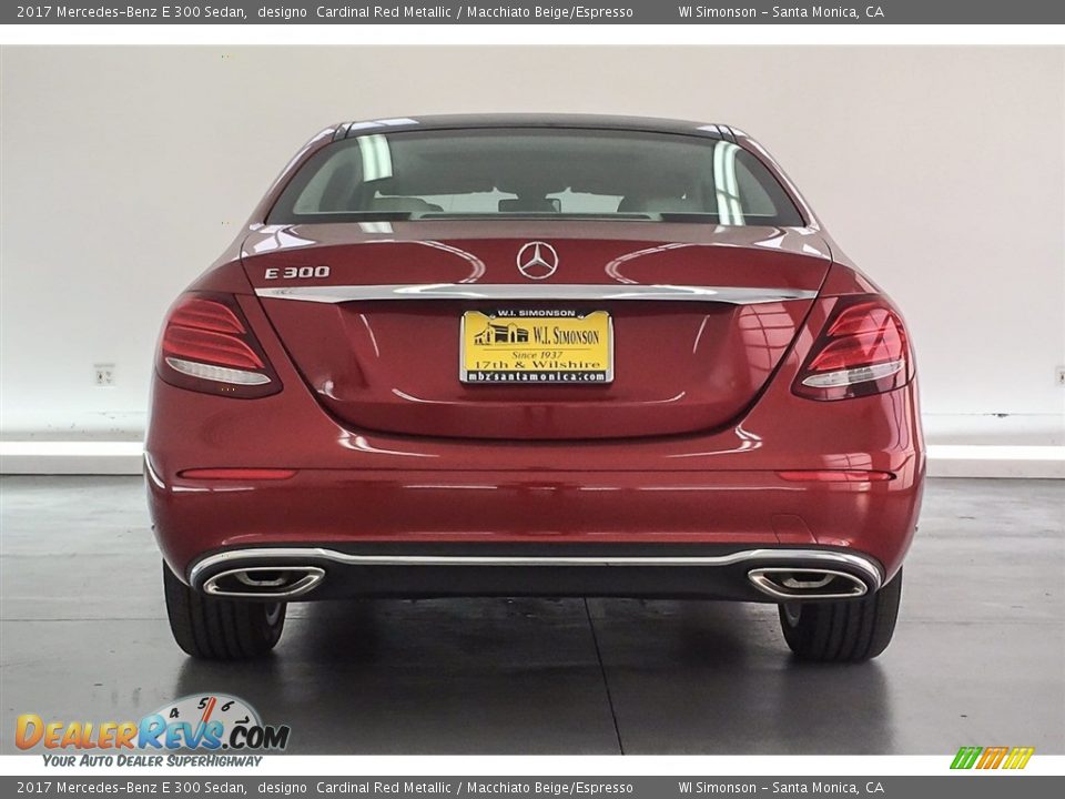 2017 Mercedes-Benz E 300 Sedan designo  Cardinal Red Metallic / Macchiato Beige/Espresso Photo #3