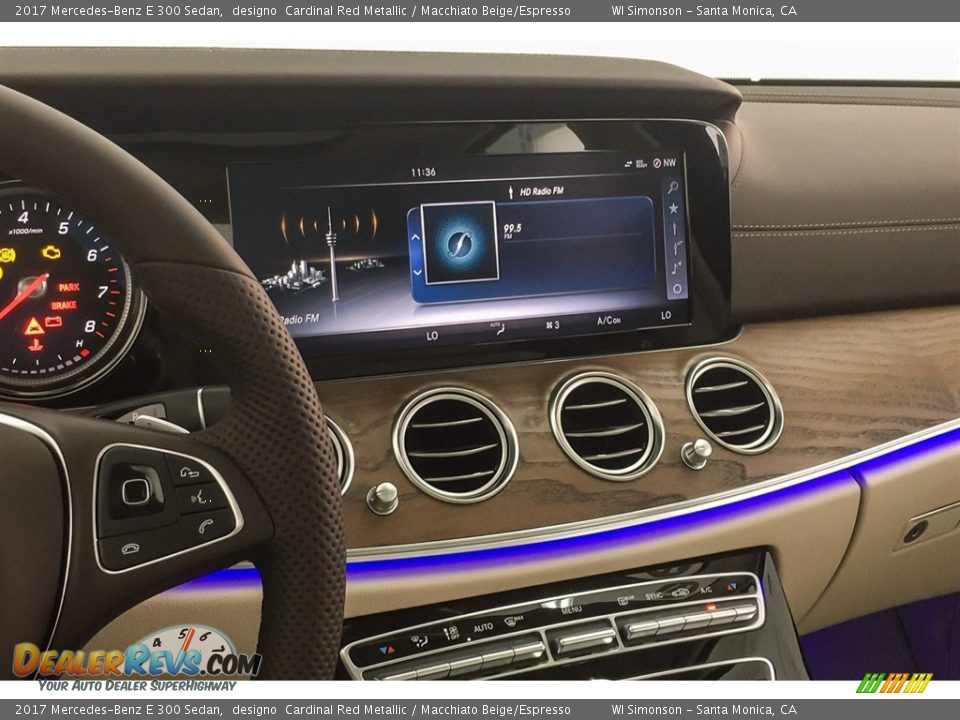 2017 Mercedes-Benz E 300 Sedan designo  Cardinal Red Metallic / Macchiato Beige/Espresso Photo #5