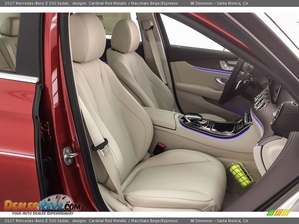 2017 Mercedes-Benz E 300 Sedan designo  Cardinal Red Metallic / Macchiato Beige/Espresso Photo #6