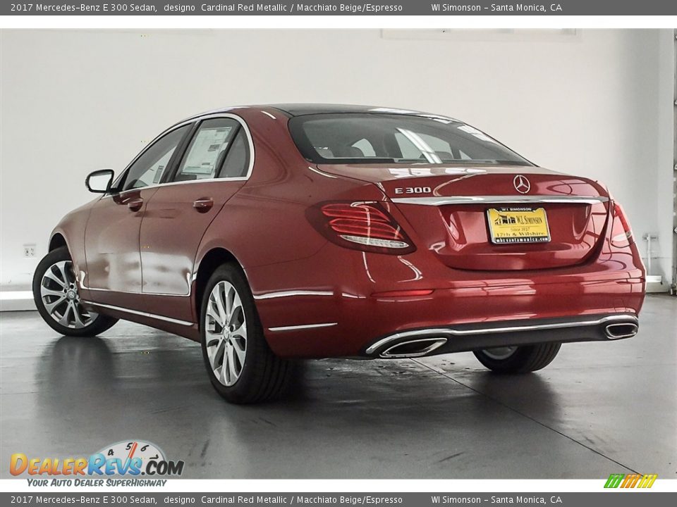 2017 Mercedes-Benz E 300 Sedan designo  Cardinal Red Metallic / Macchiato Beige/Espresso Photo #10