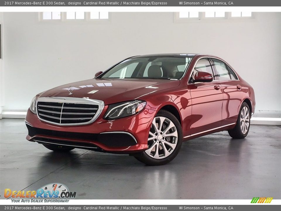 2017 Mercedes-Benz E 300 Sedan designo  Cardinal Red Metallic / Macchiato Beige/Espresso Photo #12