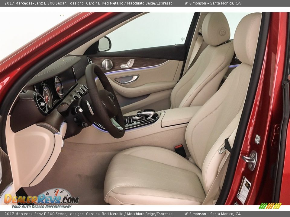 2017 Mercedes-Benz E 300 Sedan designo  Cardinal Red Metallic / Macchiato Beige/Espresso Photo #13