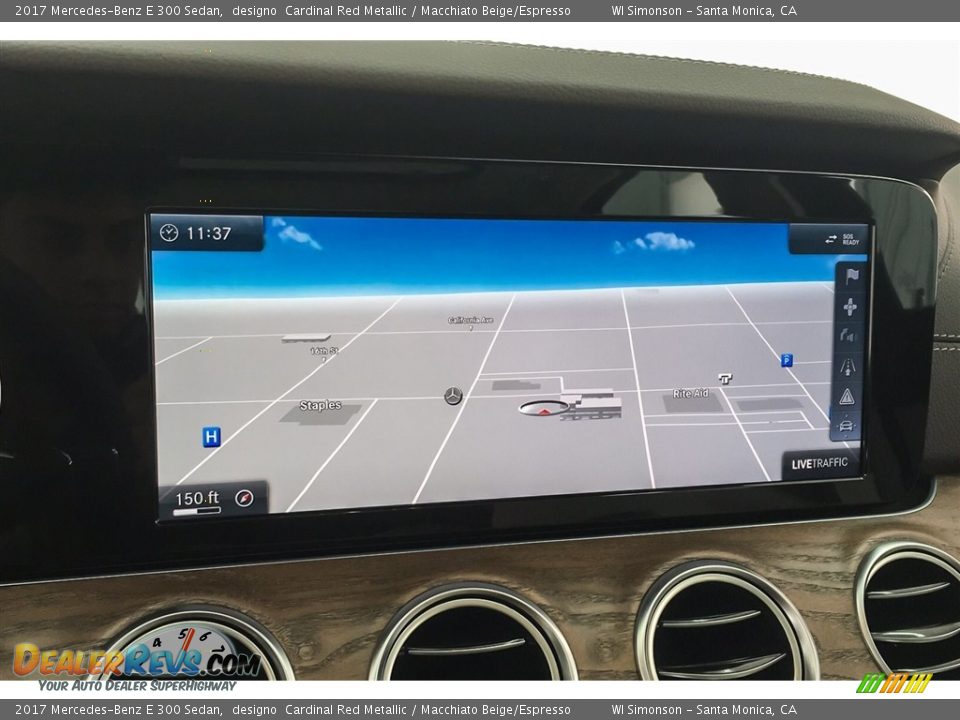 2017 Mercedes-Benz E 300 Sedan designo  Cardinal Red Metallic / Macchiato Beige/Espresso Photo #17