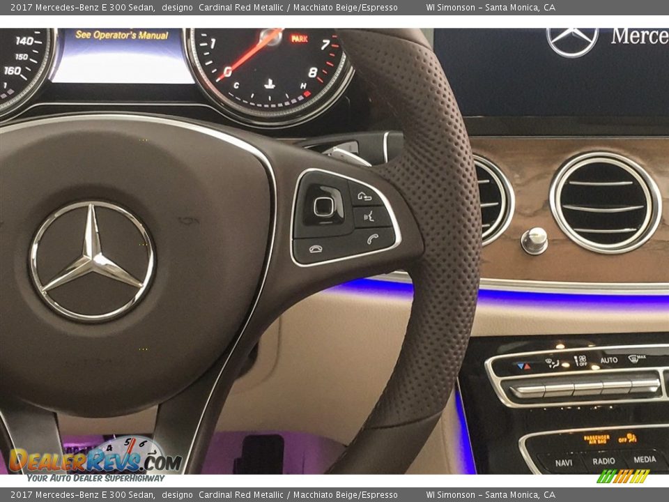 2017 Mercedes-Benz E 300 Sedan designo  Cardinal Red Metallic / Macchiato Beige/Espresso Photo #18