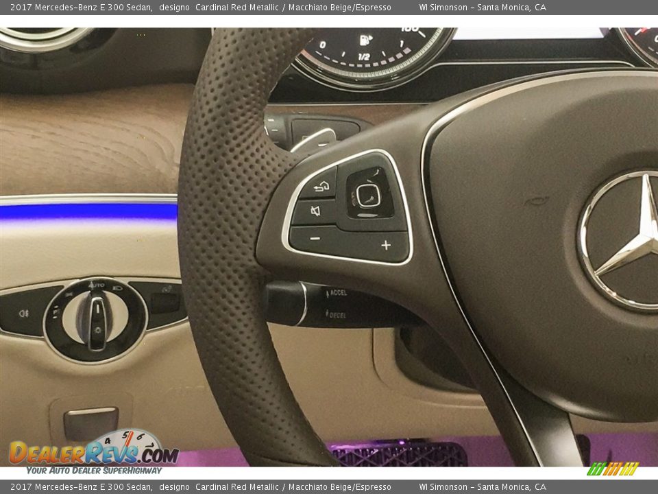 2017 Mercedes-Benz E 300 Sedan designo  Cardinal Red Metallic / Macchiato Beige/Espresso Photo #19