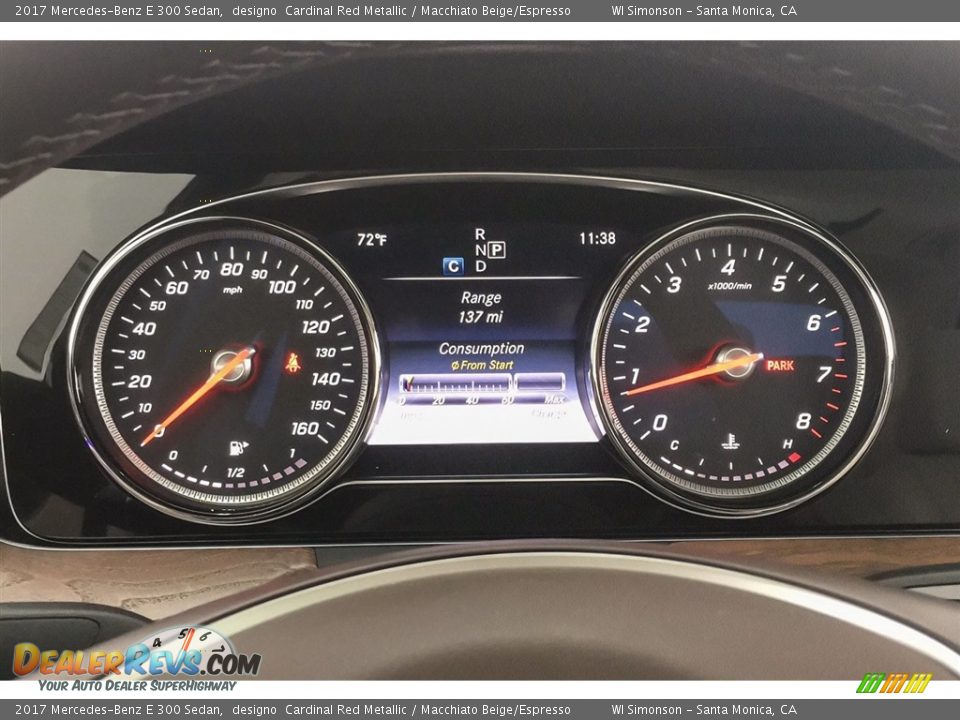 2017 Mercedes-Benz E 300 Sedan designo  Cardinal Red Metallic / Macchiato Beige/Espresso Photo #20