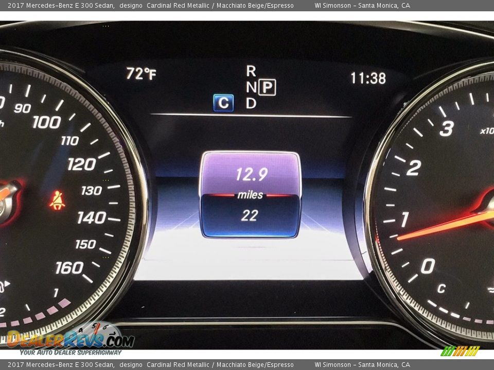2017 Mercedes-Benz E 300 Sedan designo  Cardinal Red Metallic / Macchiato Beige/Espresso Photo #21