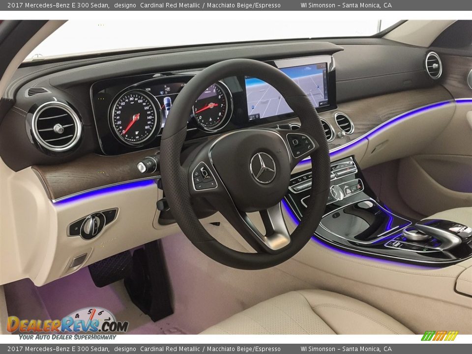 2017 Mercedes-Benz E 300 Sedan designo  Cardinal Red Metallic / Macchiato Beige/Espresso Photo #23
