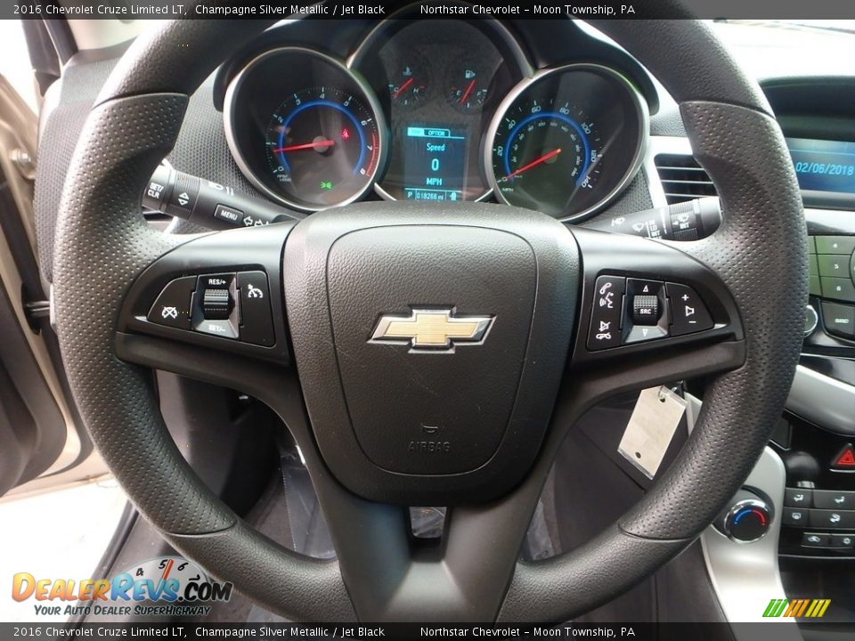 2016 Chevrolet Cruze Limited LT Champagne Silver Metallic / Jet Black Photo #27