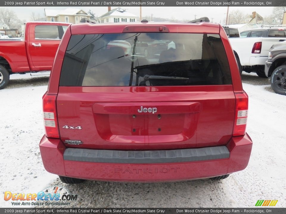 2009 Jeep Patriot Sport 4x4 Inferno Red Crystal Pearl / Dark Slate Gray/Medium Slate Gray Photo #10