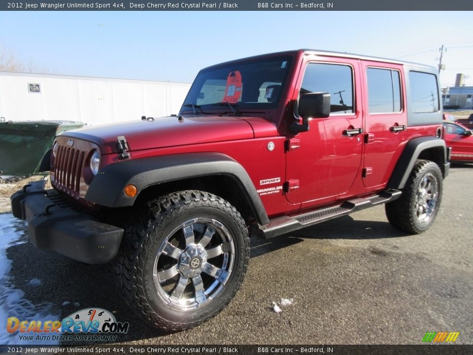 2012 Jeep Wrangler Unlimited Sport 4x4 Deep Cherry Red Crystal Pearl / Black Photo #1