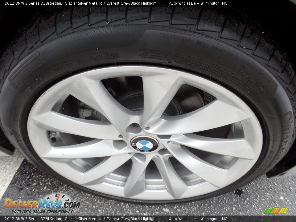 2012 BMW 3 Series 328i Sedan Glacier Silver Metallic / Everest Grey/Black Highlight Photo #7