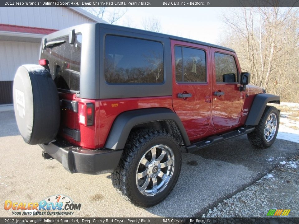 2012 Jeep Wrangler Unlimited Sport 4x4 Deep Cherry Red Crystal Pearl / Black Photo #8
