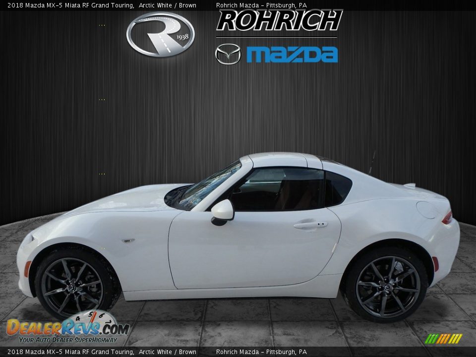2018 Mazda MX-5 Miata RF Grand Touring Arctic White / Brown Photo #3