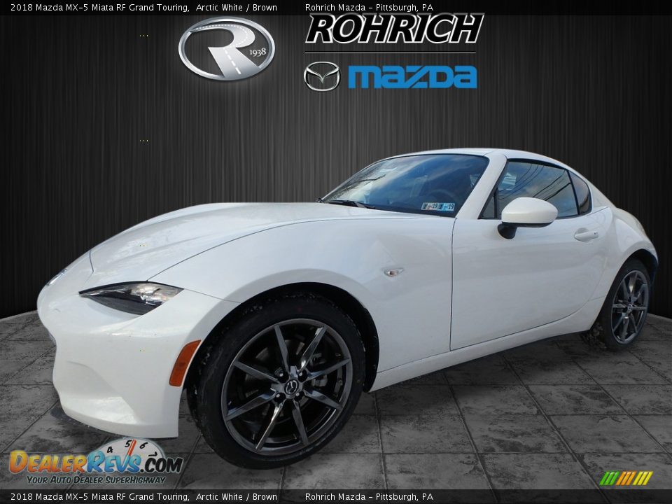 2018 Mazda MX-5 Miata RF Grand Touring Arctic White / Brown Photo #4