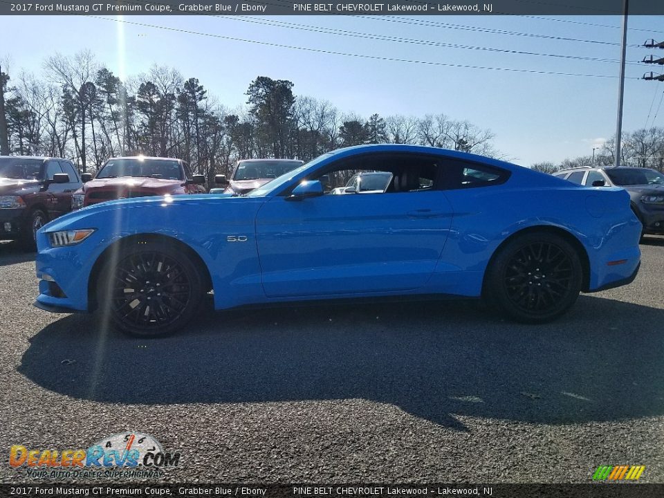 2017 Ford Mustang GT Premium Coupe Grabber Blue / Ebony Photo #4