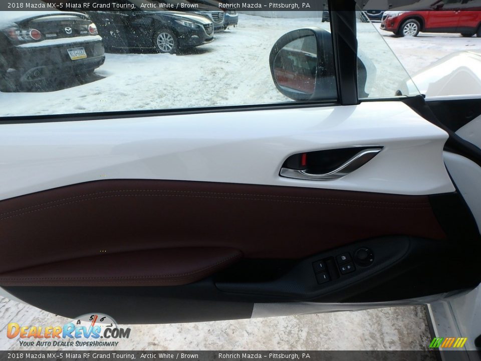 2018 Mazda MX-5 Miata RF Grand Touring Arctic White / Brown Photo #8