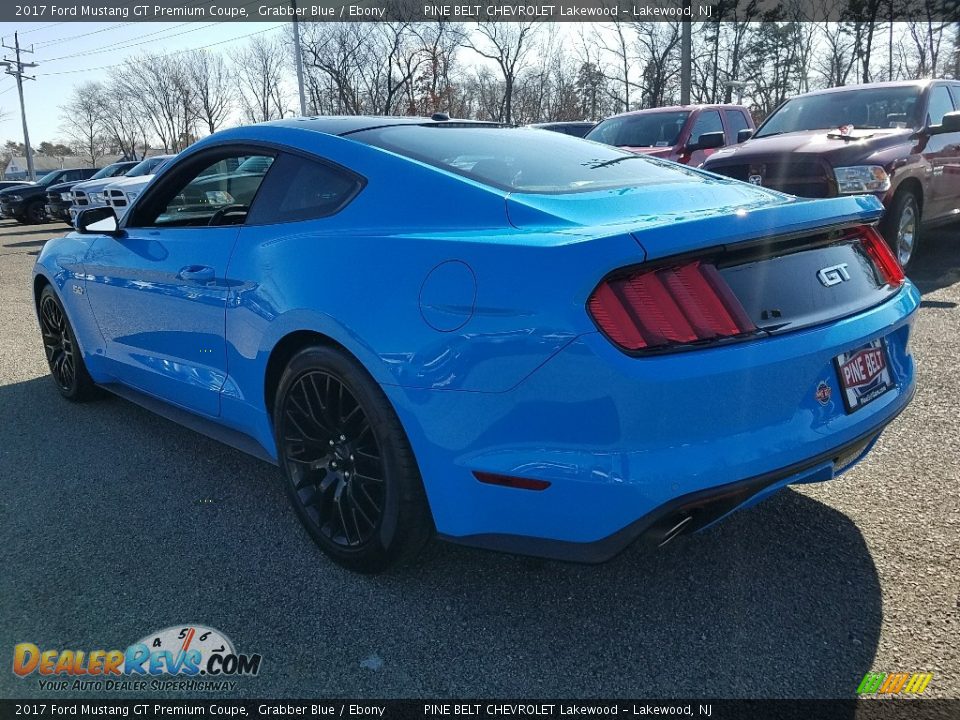 2017 Ford Mustang GT Premium Coupe Grabber Blue / Ebony Photo #5