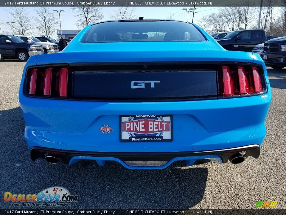2017 Ford Mustang GT Premium Coupe Grabber Blue / Ebony Photo #6