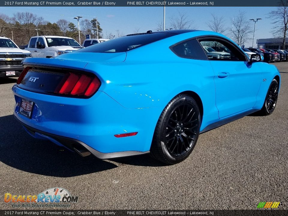 2017 Ford Mustang GT Premium Coupe Grabber Blue / Ebony Photo #7
