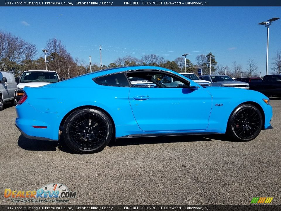 2017 Ford Mustang GT Premium Coupe Grabber Blue / Ebony Photo #8