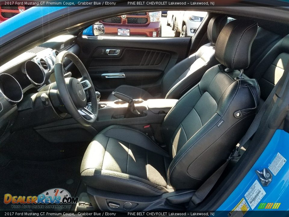 2017 Ford Mustang GT Premium Coupe Grabber Blue / Ebony Photo #20