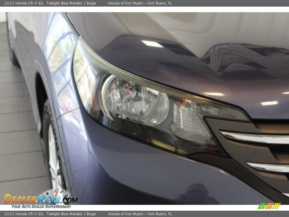 2013 Honda CR-V EX Twilight Blue Metallic / Beige Photo #6