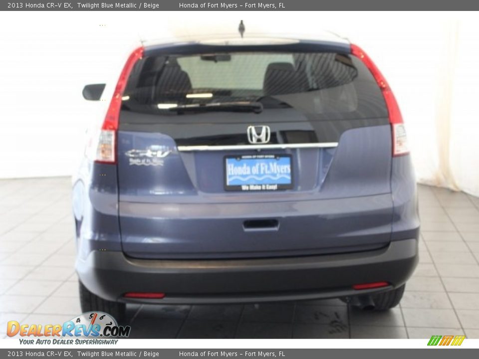2013 Honda CR-V EX Twilight Blue Metallic / Beige Photo #8