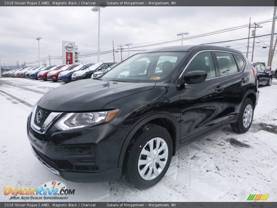 2018 Nissan Rogue S AWD Magnetic Black / Charcoal Photo #11