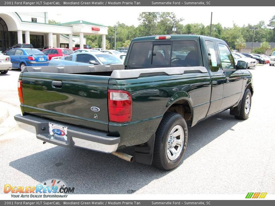 2001 Ford Ranger XLT SuperCab Woodland Green Metallic / Medium Prairie Tan Photo #12