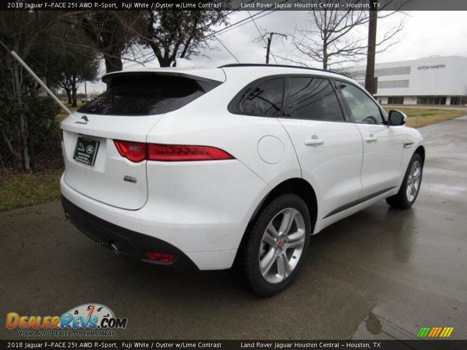2018 Jaguar F-PACE 25t AWD R-Sport Fuji White / Oyster w/Lime Contrast Photo #7