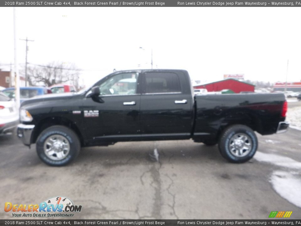 2018 Ram 2500 SLT Crew Cab 4x4 Black Forest Green Pearl / Brown/Light Frost Beige Photo #2