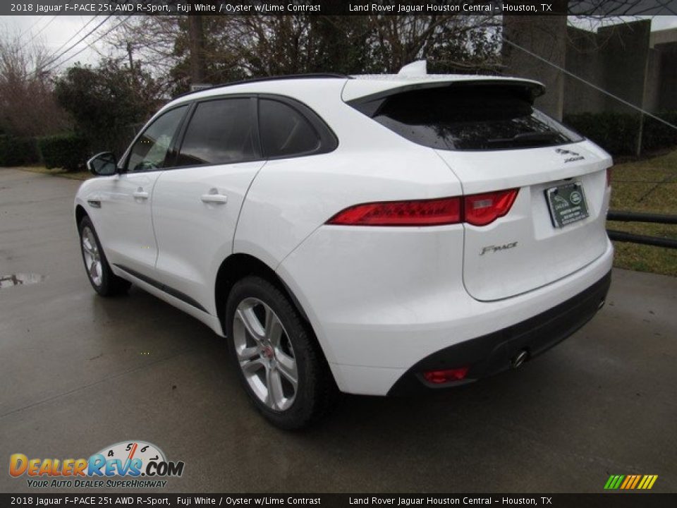2018 Jaguar F-PACE 25t AWD R-Sport Fuji White / Oyster w/Lime Contrast Photo #12