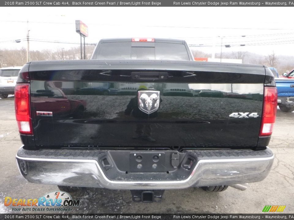 2018 Ram 2500 SLT Crew Cab 4x4 Black Forest Green Pearl / Brown/Light Frost Beige Photo #4