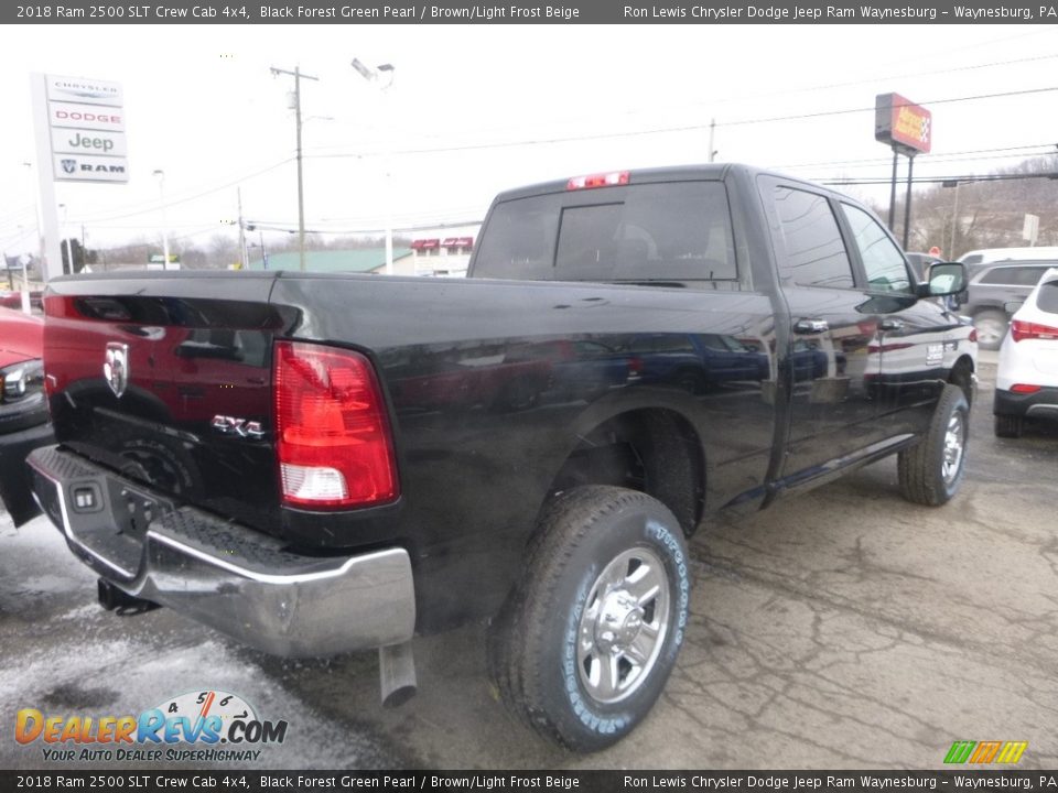 2018 Ram 2500 SLT Crew Cab 4x4 Black Forest Green Pearl / Brown/Light Frost Beige Photo #5
