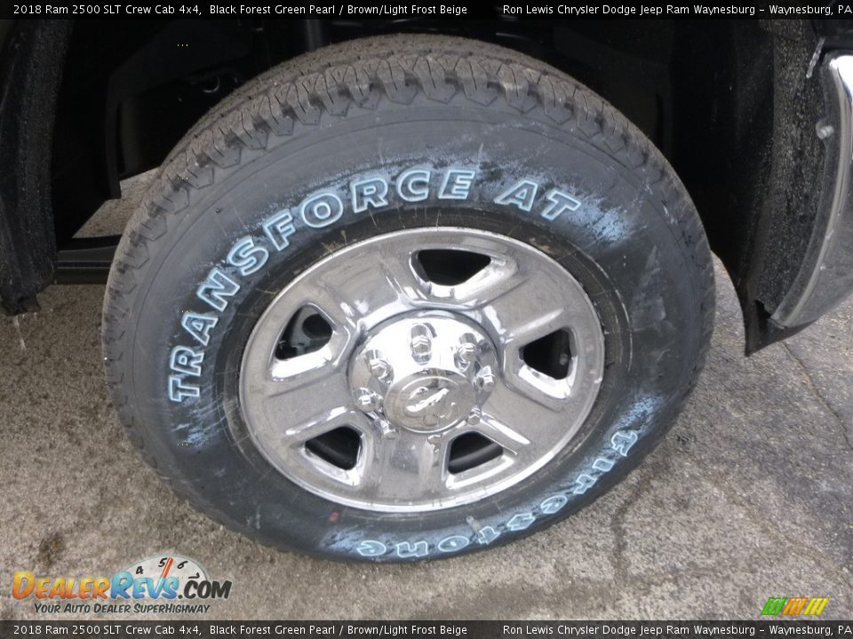 2018 Ram 2500 SLT Crew Cab 4x4 Black Forest Green Pearl / Brown/Light Frost Beige Photo #9