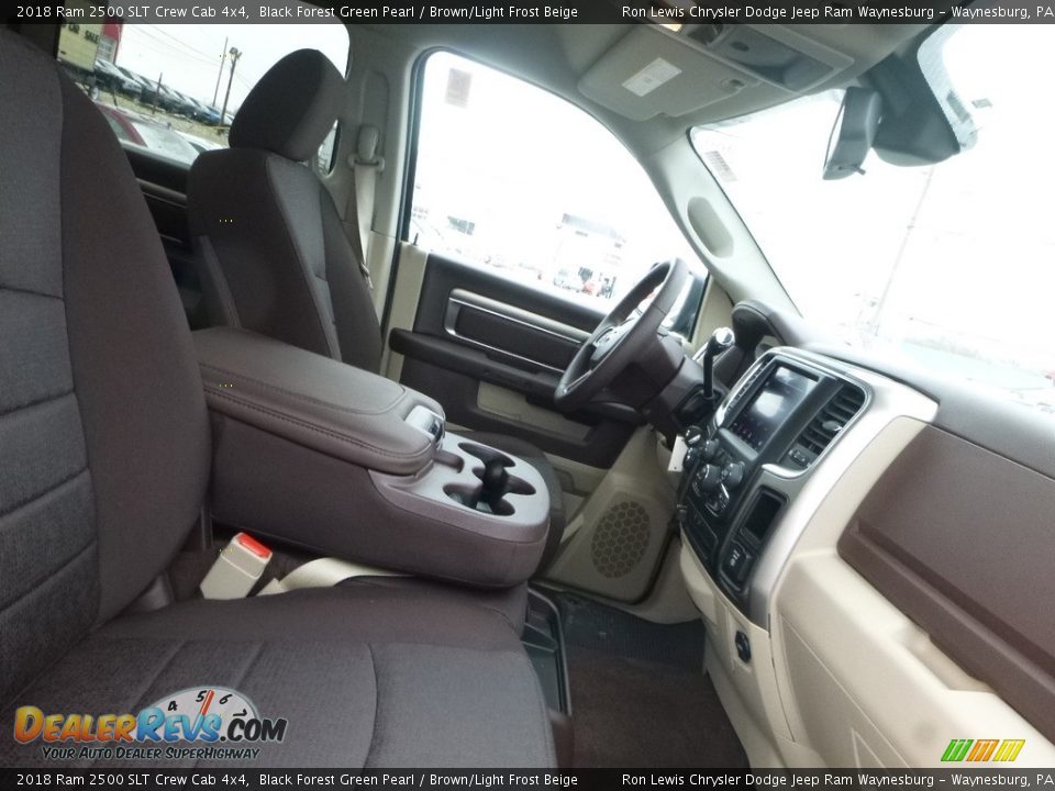 2018 Ram 2500 SLT Crew Cab 4x4 Black Forest Green Pearl / Brown/Light Frost Beige Photo #10