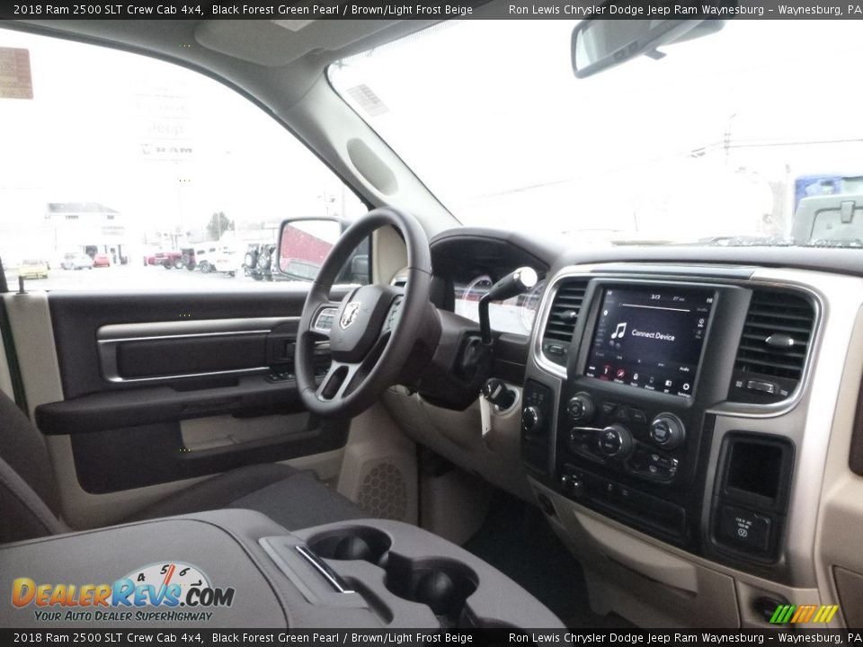 2018 Ram 2500 SLT Crew Cab 4x4 Black Forest Green Pearl / Brown/Light Frost Beige Photo #11