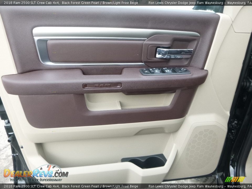 2018 Ram 2500 SLT Crew Cab 4x4 Black Forest Green Pearl / Brown/Light Frost Beige Photo #13