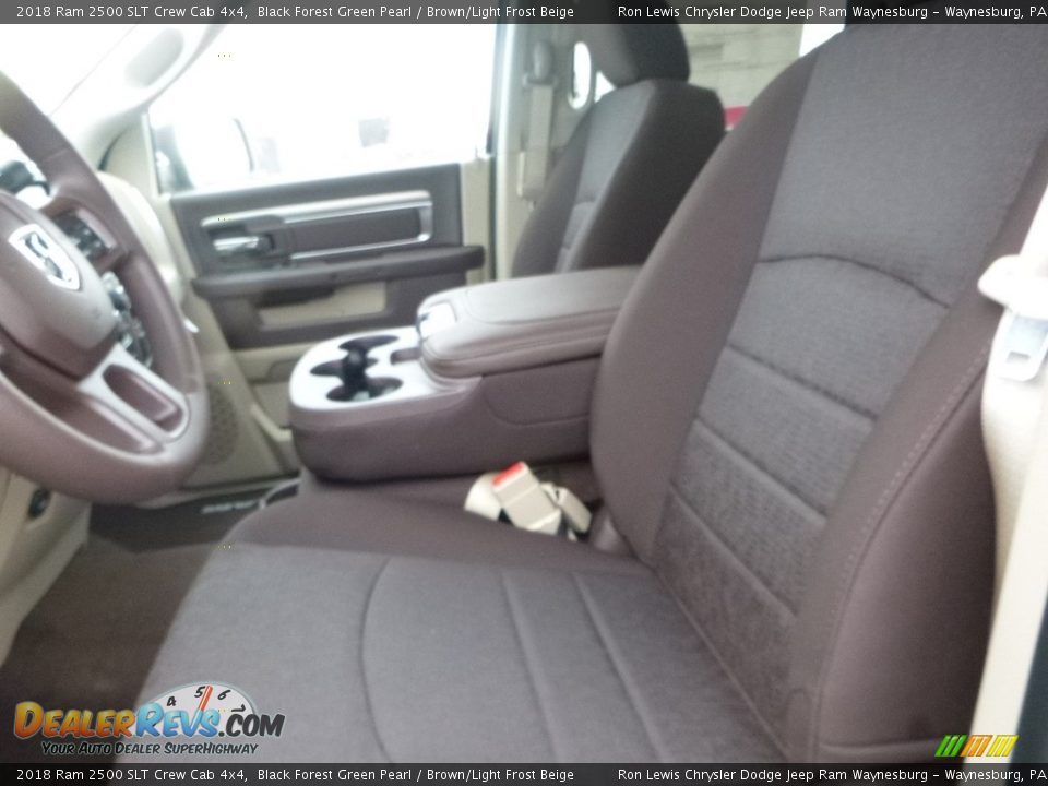 2018 Ram 2500 SLT Crew Cab 4x4 Black Forest Green Pearl / Brown/Light Frost Beige Photo #15