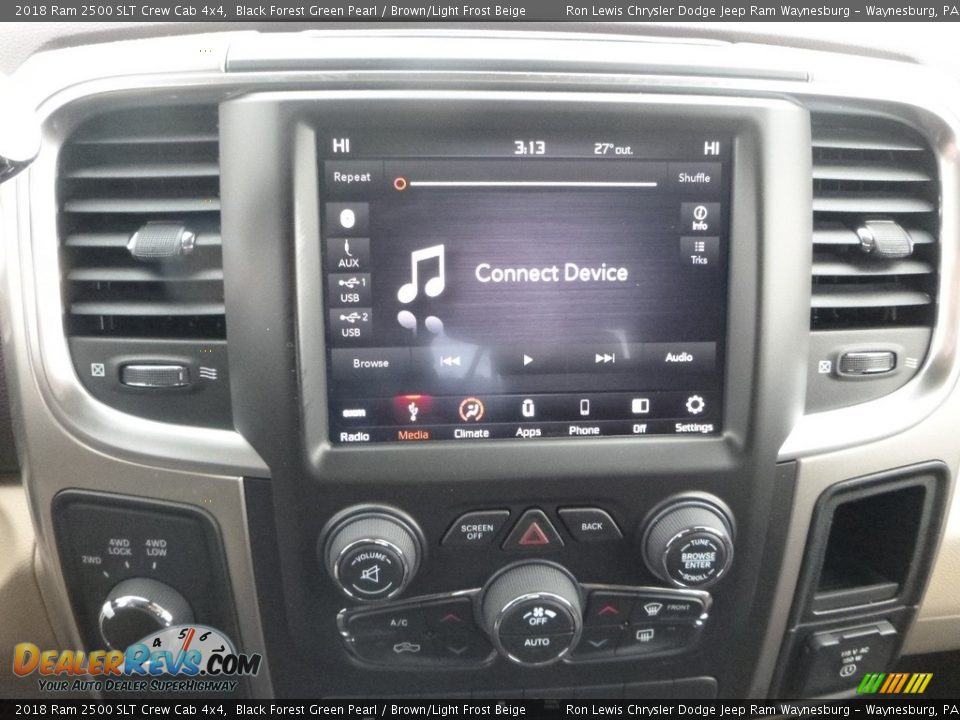 2018 Ram 2500 SLT Crew Cab 4x4 Black Forest Green Pearl / Brown/Light Frost Beige Photo #17