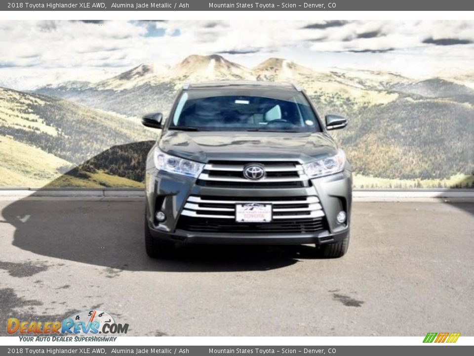 2018 Toyota Highlander XLE AWD Alumina Jade Metallic / Ash Photo #2