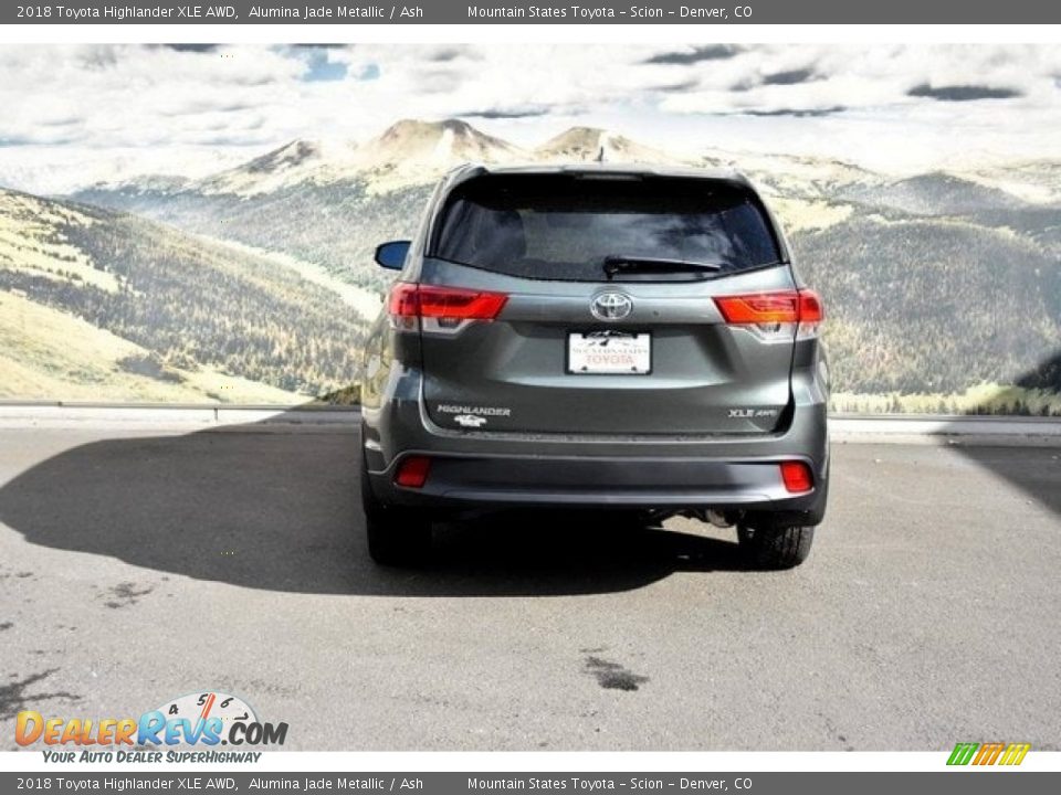 2018 Toyota Highlander XLE AWD Alumina Jade Metallic / Ash Photo #4