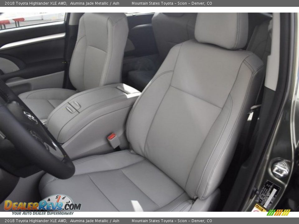 2018 Toyota Highlander XLE AWD Alumina Jade Metallic / Ash Photo #7