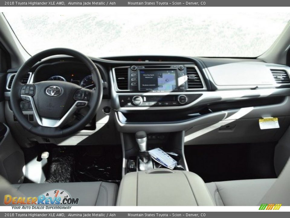 2018 Toyota Highlander XLE AWD Alumina Jade Metallic / Ash Photo #8