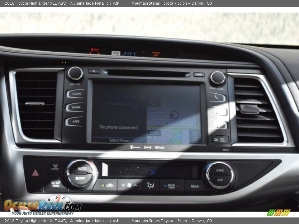 2018 Toyota Highlander XLE AWD Alumina Jade Metallic / Ash Photo #10